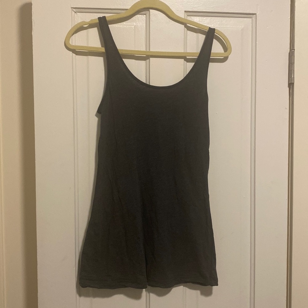 Lululemon dark heather grey cotton tank top | size 8